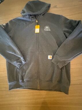 Carhartt Dark Gray Full-Zip Hoodie New with Tags -has logo - Men's Large